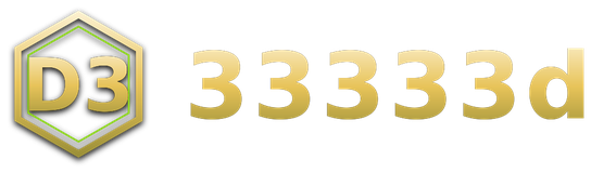 33333d logo